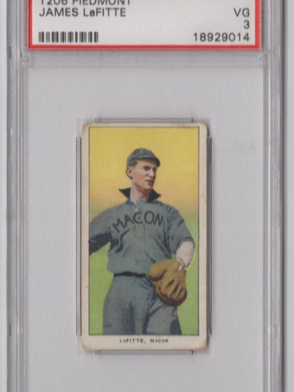 1909 PIEDMONT WHITE BORDER JAMES LAFITTE PSA 3 MACON POP 9