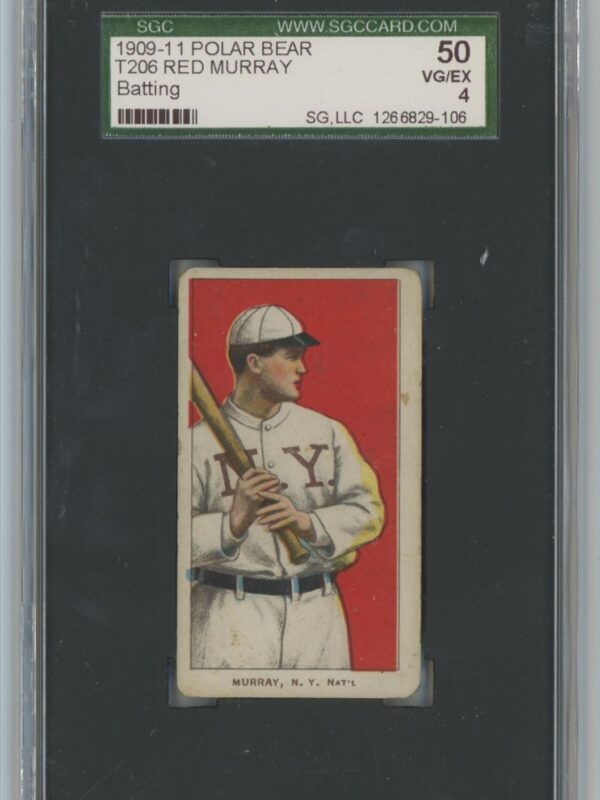 1909 POLAR BEAR WHITE BORDER RED MURRAY BATTING SGC 4 NEW YORK