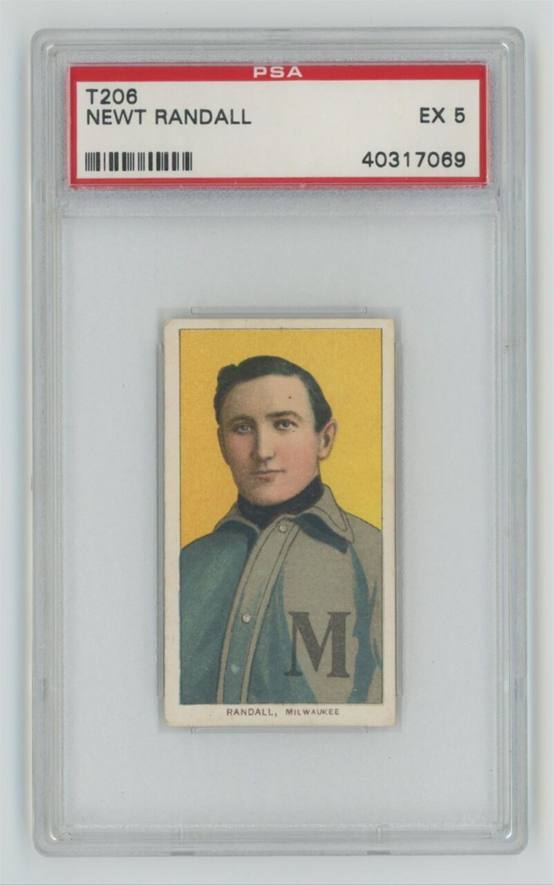 1909 SWEET CAPORAL WHITE BORDER NEWT RANDALL PSA 5 MILWAUKEE