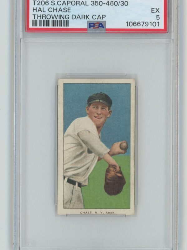 1909 WHITE BORDER HAL CHASE 106679101 PSA 5 NEW YORK POP 3 ONLY 2 HIGHER 286720039507