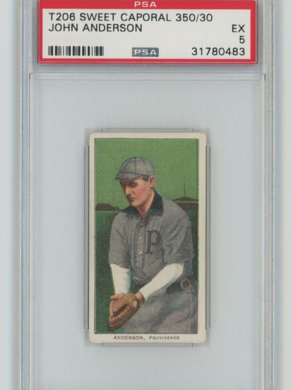 1909 WHITE BORDER JOHN ANDERSON PSA 5 PROVIDENCE GRAYS POP 4 ONLY 1 HIGHER