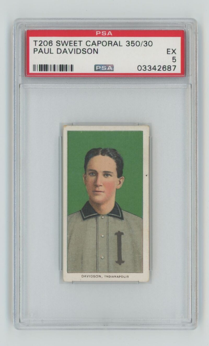 1909 WHITE BORDER PAUL DAVIDSON 03342687 PSA 5 INDIANAPOLIS POP 3 ONLY 6 HIGHER 286726405677