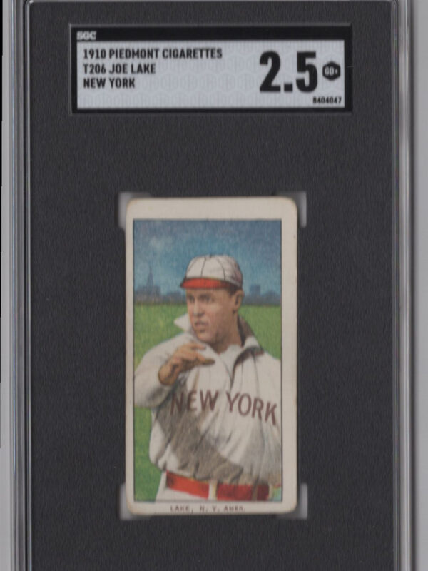 1910 PIEDMONT WHITE BORDER JOE LAKE SGC 2.5 N.Y. NEW YORK