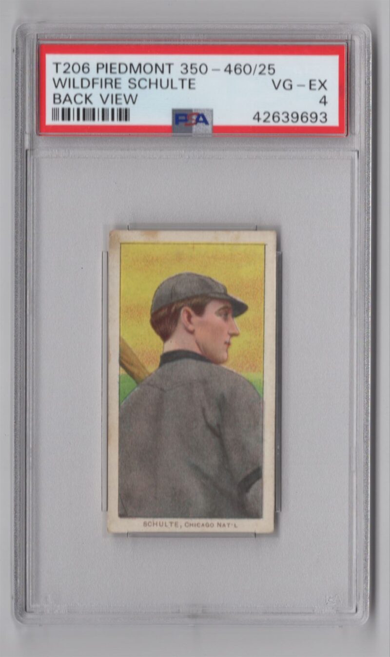 1910 PIEDMONT WHITE BORDER WILDFIRE SHULTZ PSA 4 CHICAGO BACK VIEW