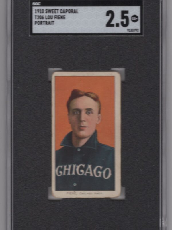 1910 SWEET CAPORAL WHITE BORDER LOU FIENE SGC 2.5 CHICAGO PORTRAIT