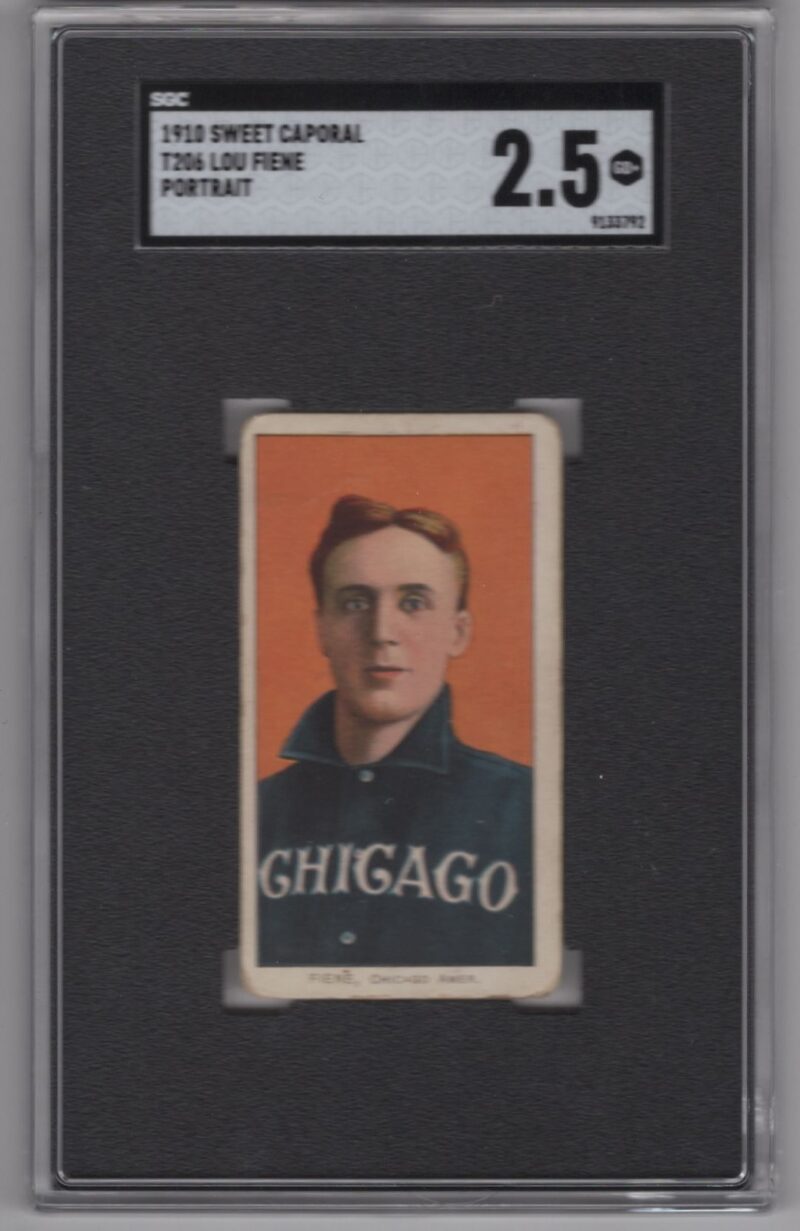 1910 SWEET CAPORAL WHITE BORDER LOU FIENE SGC 2.5 CHICAGO PORTRAIT
