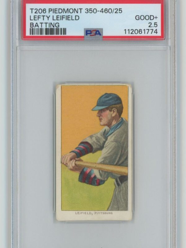 1911 PIEDMONT WHITE BORDER LEFTY LEIFIELD PSA 2.5 PITTSBURGH BATTING