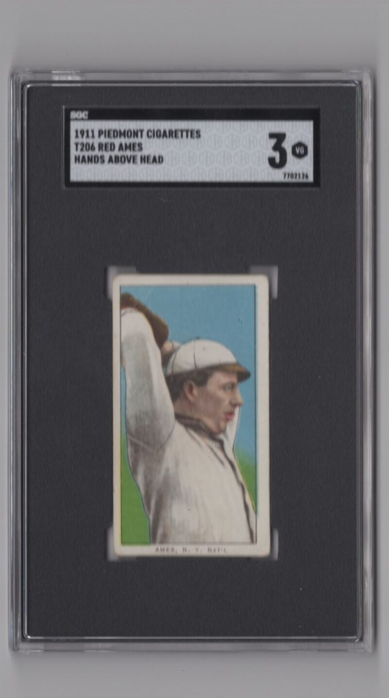 1911 PIEDMONT WHITE BORDER RED AMES SGC 3 NEW YORK HANDS ABOVE HEAD