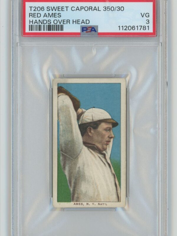 1911 SWEET CAPORAL WHITE BORDER RED AMES PSA 3 NEW YORK 286667043747