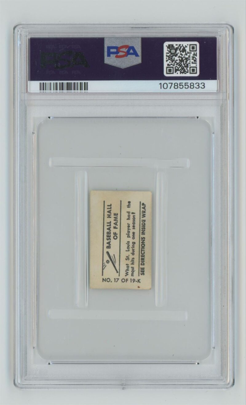1948 BASEBALL HALL OF FAME GEORGE SISLER PSA 2 ST. LOUIS BROWNS POP 10 - Image 3