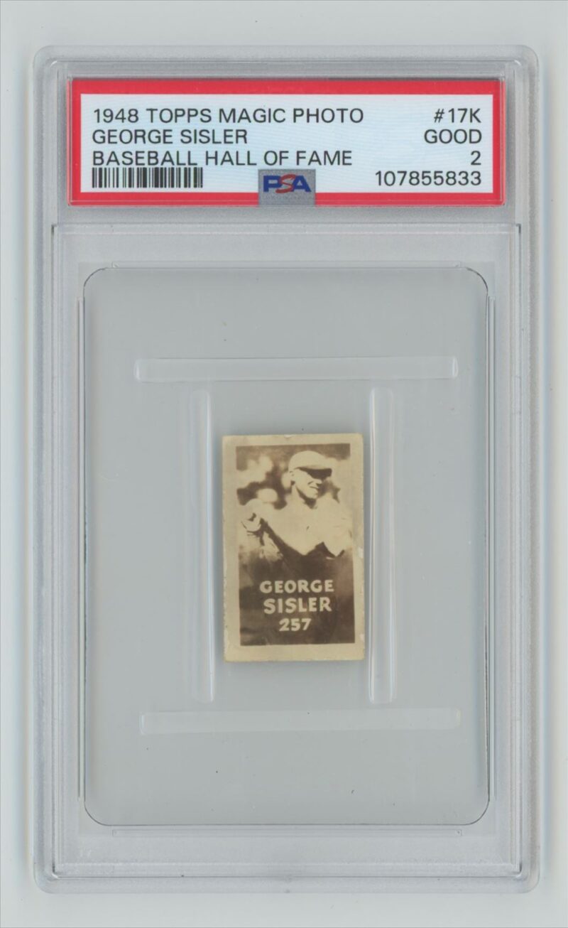 1948 BASEBALL HALL OF FAME GEORGE SISLER PSA 2 ST. LOUIS BROWNS POP 10