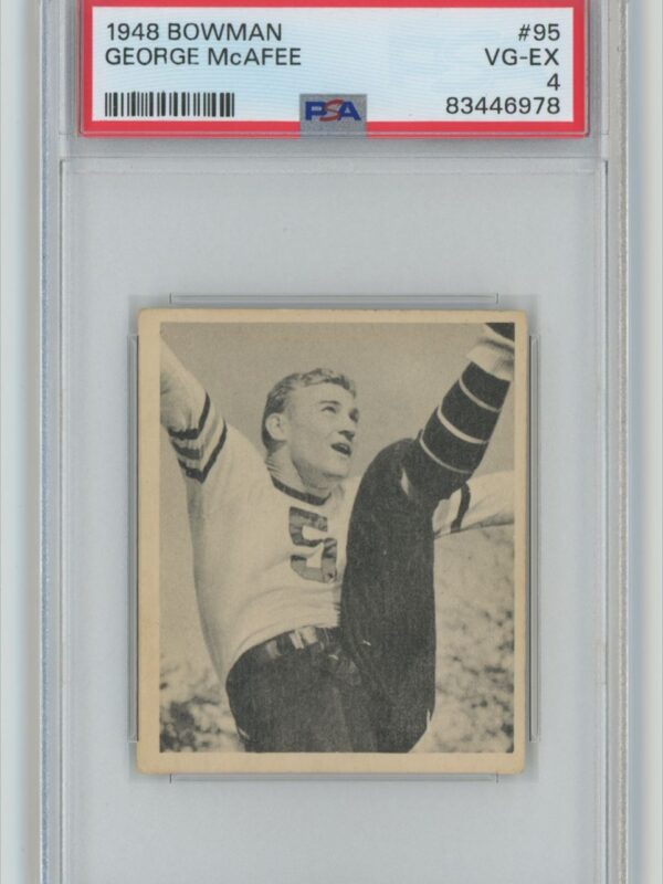 1948 BOWMAN GEORGE MCAFEE ROOKIE VINTAGE 1948 FOOTBALL CARD PSA 4 CHICAGO BEARS