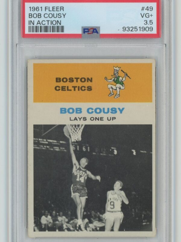 1961-62 FLEER BOB COUSY PSA 3.5 BOSTON CELTICS #49
