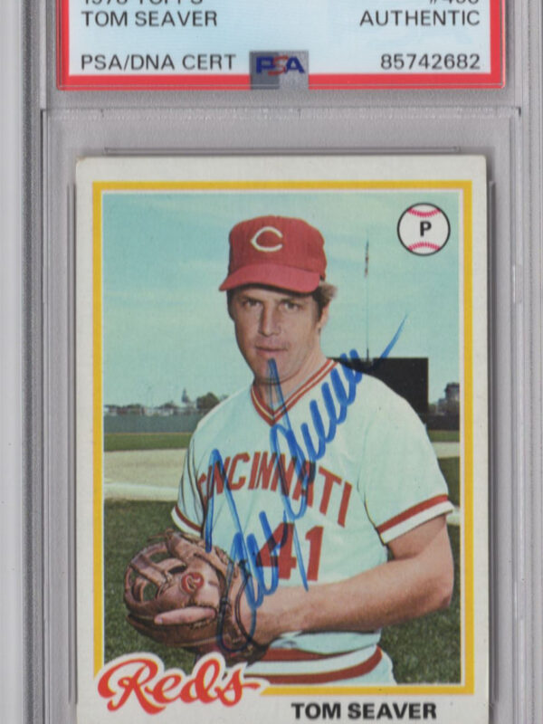 1978 TOPPS 3-15 TOM SEAVER AUTO PSA CINCINNATI REDS #450