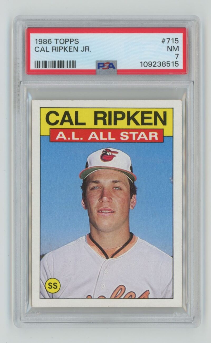 1986 TOPPS CAL RIPKEN PSA 7 BALTIMORE ORIOLES #715