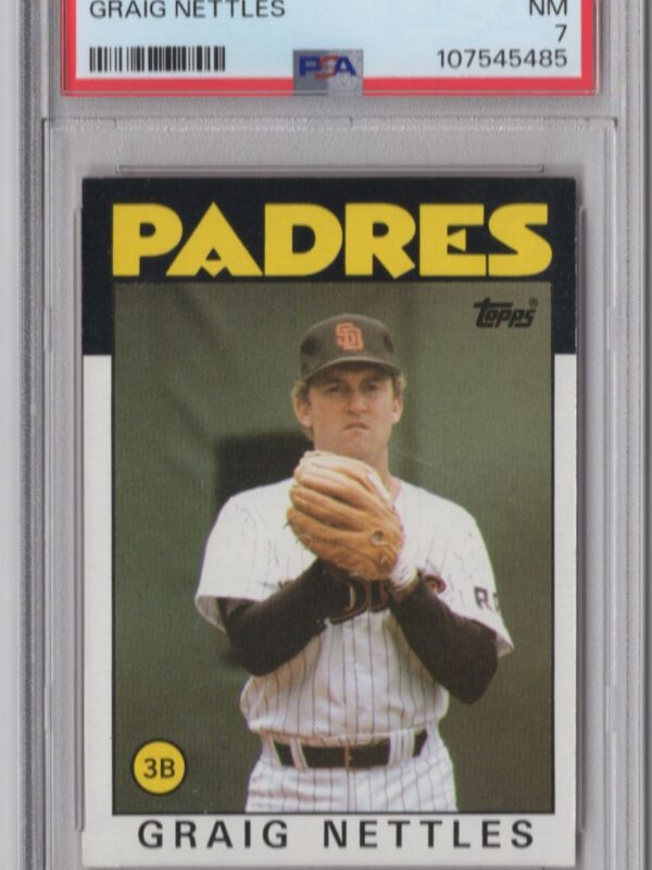 1986 TOPPS GRAIG NETTLES PSA 7 SAN DIEGO PADRES #450 POP 5