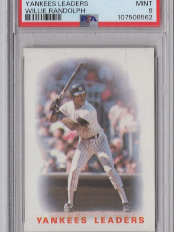1986 TOPPS YANKEES LEADERS: WILLIE RANDOLPH PSA 9 NEW YORK YANKEES #276 POP 17