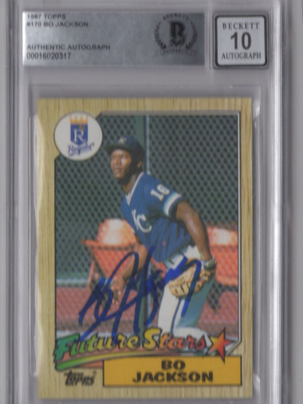 1987 TOPPS 3-15 BO JACKSON AUTO BVG 10 KANSAS CITY ROYALS #170