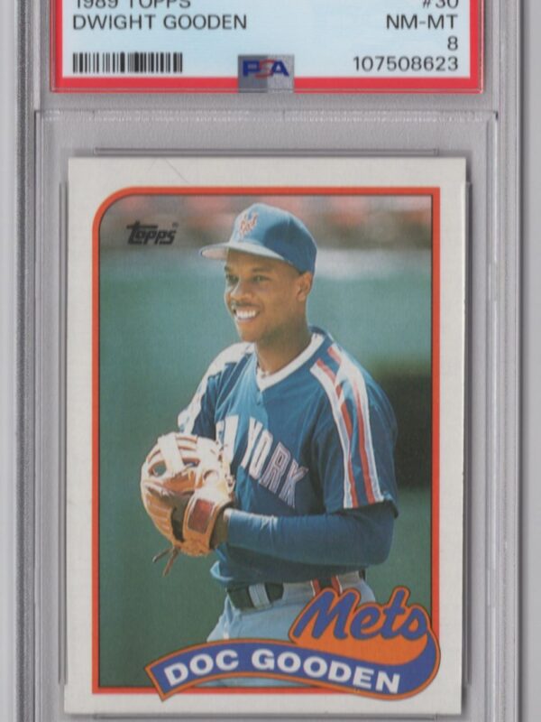 1989 TOPPS DOC GOODEN PSA 8 NEW YORK METS #30 POP 20
