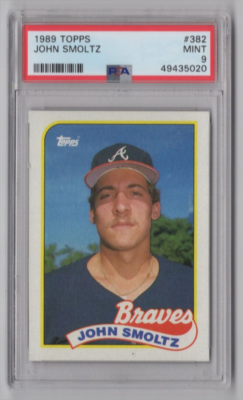 1989 TOPPS JOHN SMOLTZ PSA 9 ATLANTA BRAVES #382