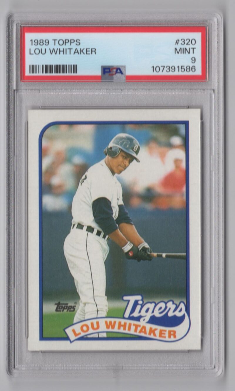 1989 TOPPS LOU WHITAKER PSA 9 DETROIT TIGERS #320 TOTAL POP 76