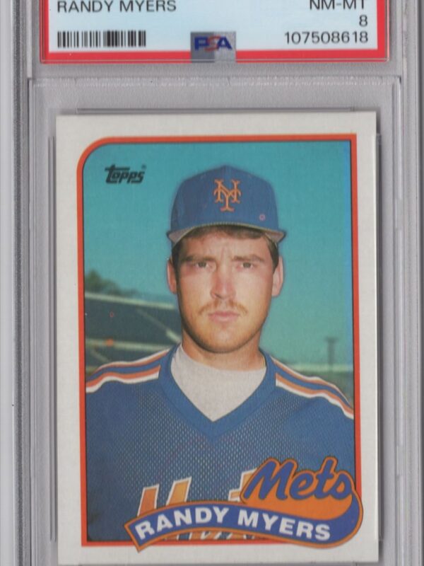1989 TOPPS RANDY MYERS PSA 8 NEW YORK METS #610 POP 1 ONLY 3 HIGHER