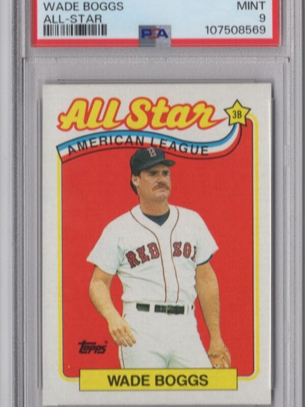 1989 TOPPS WADE BOGGS PSA 9 BOSTON RED SOX #399 POP LESS THAN 100