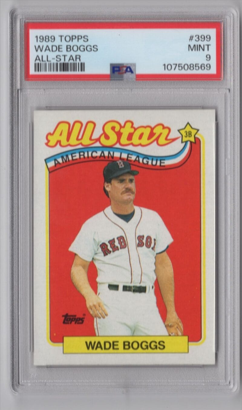 1989 TOPPS WADE BOGGS PSA 9 BOSTON RED SOX #399 POP LESS THAN 100