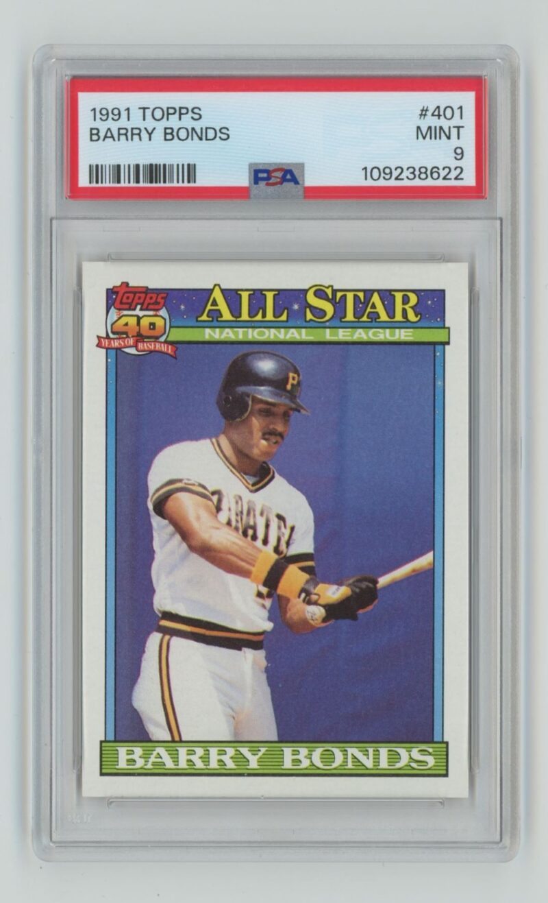 1991 TOPPS BARRY BONDS PSA 9 PITTSBURGH PIRATES #401