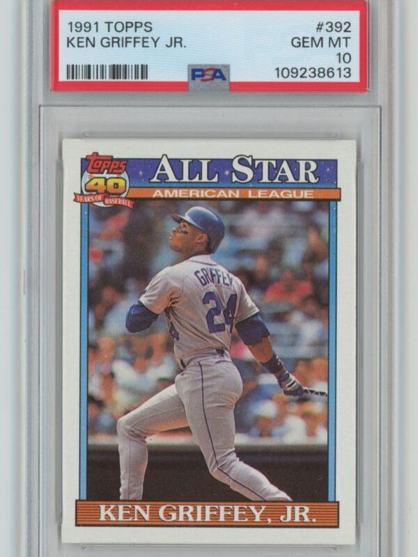 1991 TOPPS KEN GRIFFEY JR. PSA 10 SEATTLE MARINERS #392 PERFECT PSA 10