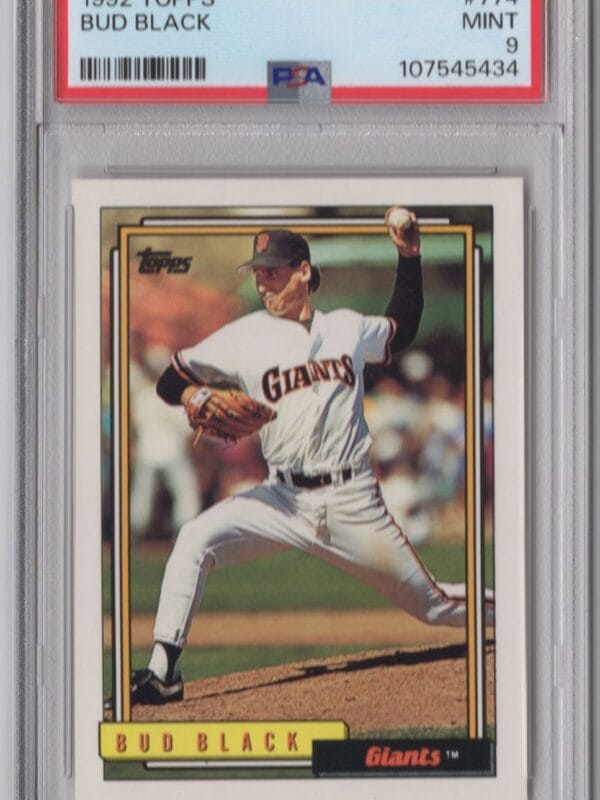 1992 TOPPS BUD BLACK PSA 9 SAN FRANCISCO GIANTS #774