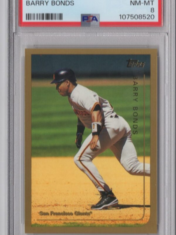 1999 TOPPS GOLD BARRY BONDS PSA 8 SAN FRANCISCO GIANTS #395 POP 8  PSA GRADE 8
