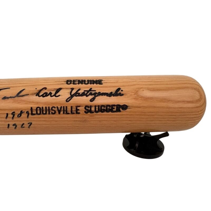 Carl Yastrzemski Autographed Louisville Slugger Bat w/ Display  Case - Image 6