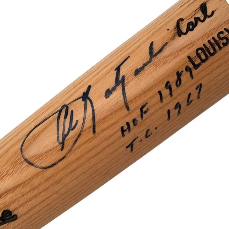 Carl Yastrzemski Autographed Louisville Slugger Bat w/ Display  Case