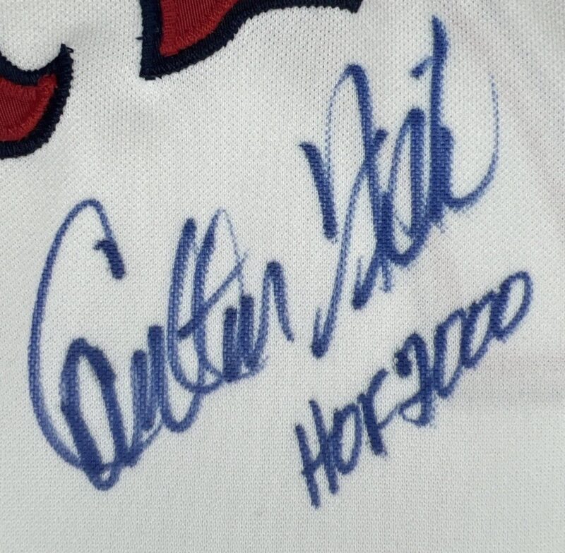 Carlton Fisk Autographed signed Boston Red Sox 1970's Mitchell & Ness Jersey - Image 4
