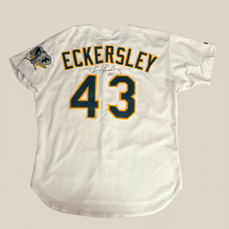 Dennis Eckersley Autographed Oakland A's MLB Russell Jersey - Image 3