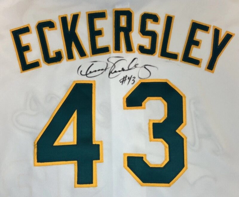Dennis Eckersley Autographed Oakland A's MLB Russell Jersey - Image 5
