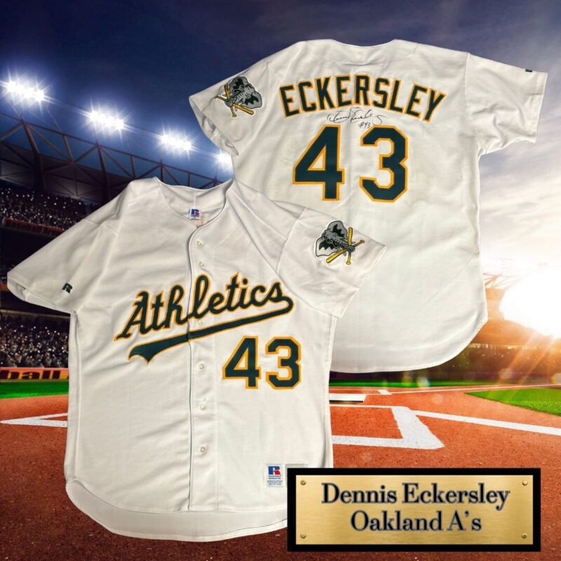 Dennis Eckersley Autographed Oakland A's MLB Russell Jersey