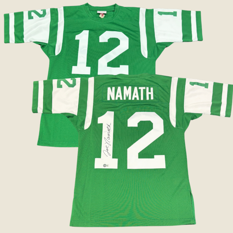 Joe Namath Autographed New York Jets NFL Mitchell & Ness Jersey - Image 3