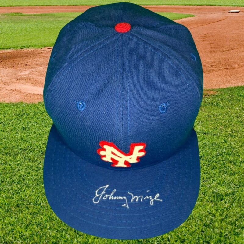 Johnny Mize Autographed authentic New York Giants MLB Baseball Cap (BECKETT) - Image 3