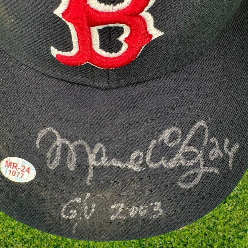 Manny Ramirez Autographed/Inscribed GAME USED Boston Red Sox MLB Cap (BECKETT) - Image 4