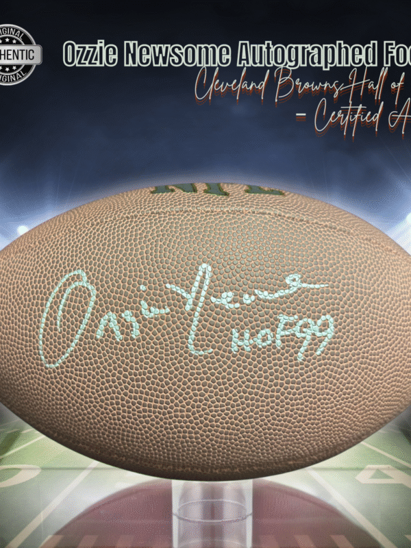 Ozzie Newsome Autographed Wilson NFL Football Inscribed "HOF '99"