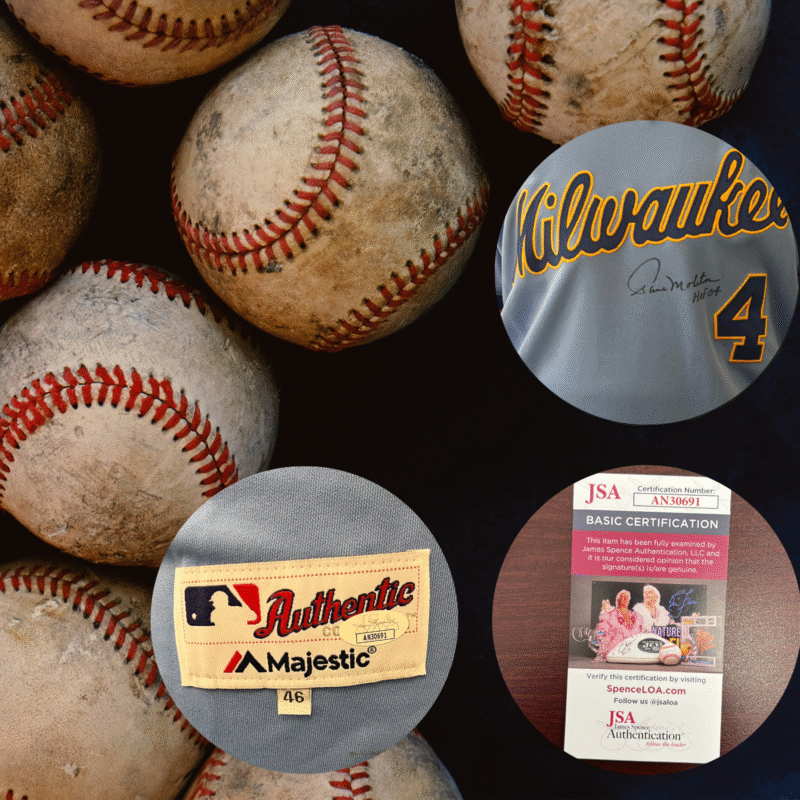 Paul Molitor Autographed Milwaukee Brewers  Majestic MLB Jersey - Image 6