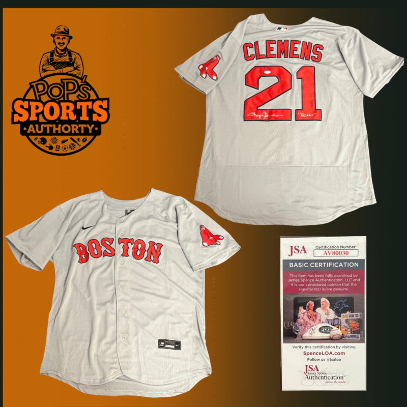 Roger Clemens Boston Red Sox Autographed MLB Nike Jersey, Inscribed "Rocket" - Image 4