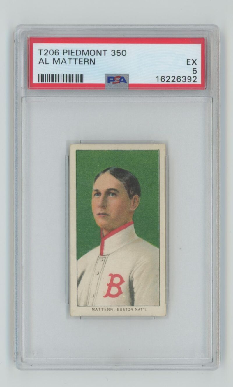 1909 PIEDMONT WHITE BORDER AL MATTERN PSA 5 BOSTON