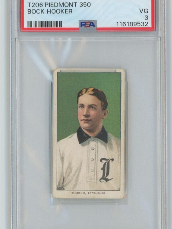 1909 PIEDMONT WHITE BORDER BOCK HOOKER 116189532 PSA 3 LYNCHBURG TOTAL POP 27
