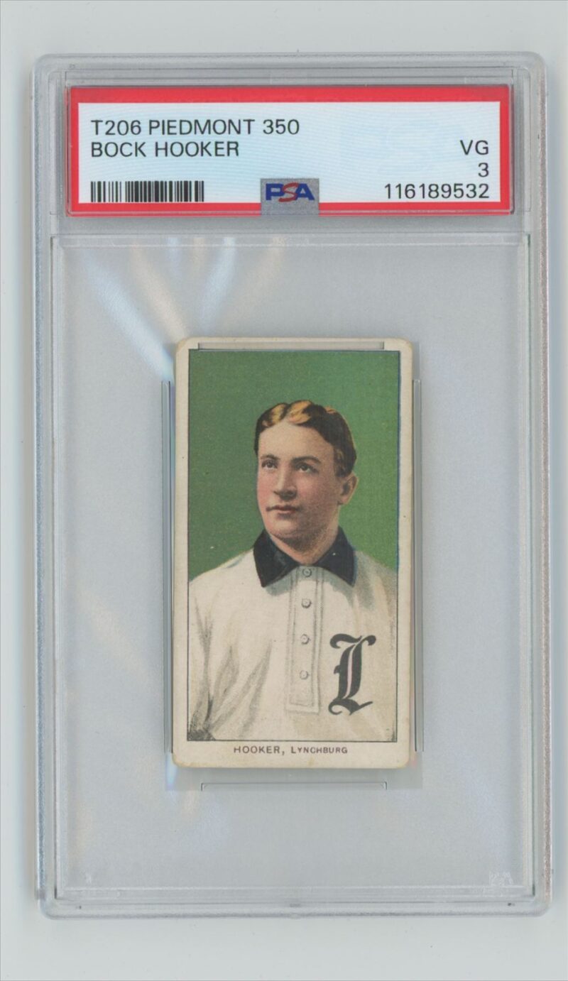 1909 PIEDMONT WHITE BORDER BOCK HOOKER 116189532 PSA 3 LYNCHBURG TOTAL POP 27