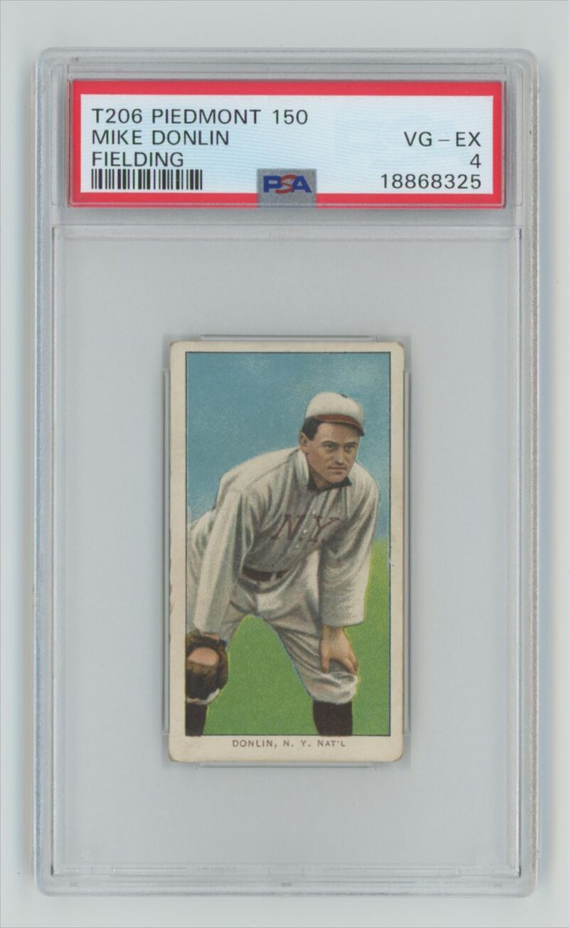 1909 PIEDMONT WHITE BORDER MIKE DONLIN 18868325 PSA 4 NEW YORK TOTAL POP: 30