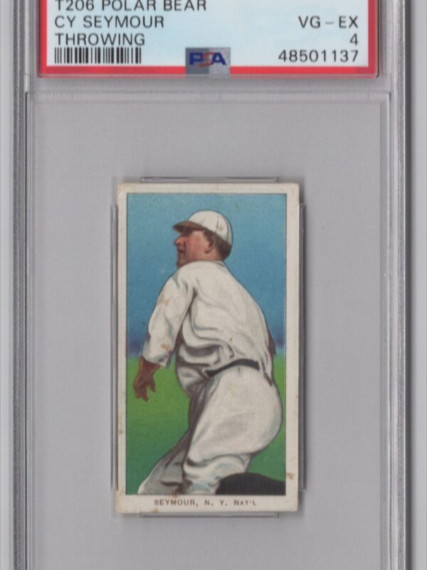 1909 POLAR BEAR T206 CY SEYMOUR PSA 4 NEW YORK THROWING