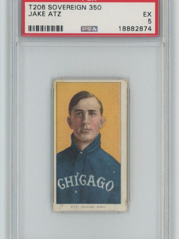 1909 SOVEREIGN WHITE BORDER JAKE ATZ 18882874 PSA 5 CHICAGO POP 3 ONLY 1 HIGHER